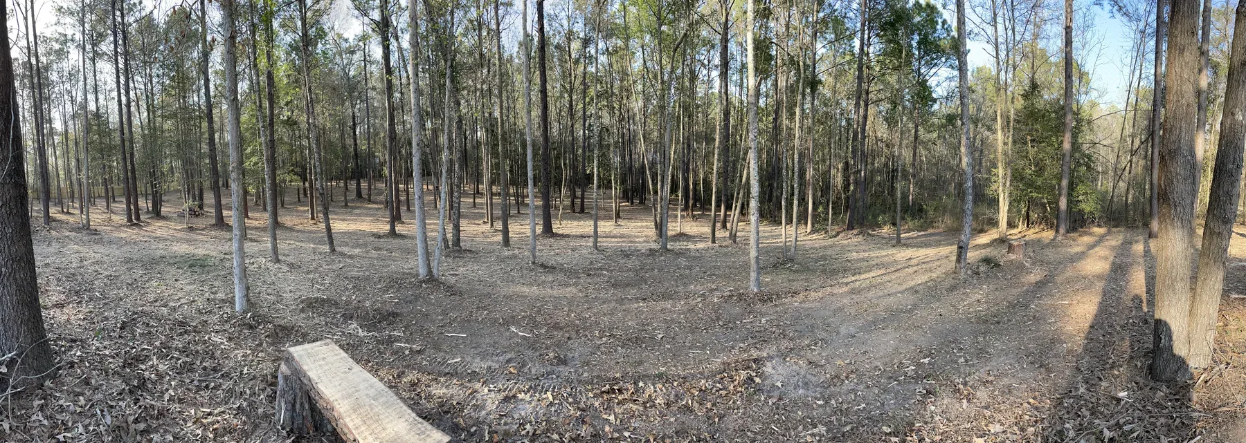The same field mulched flat and open the following day